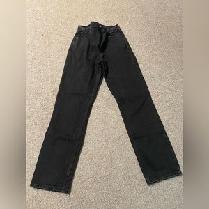 Abercrombie 90s ultra high raise 90s straight leg jeans in black